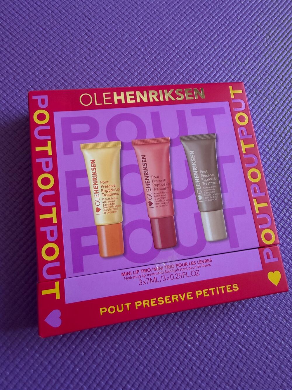 New Ole Henriksen Pout Preserve Petites Mini Lip Trio Balm Lot Treatment Set